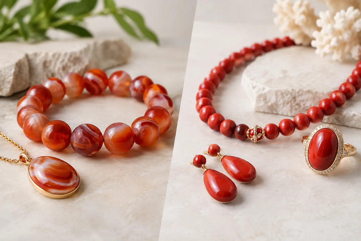 Nanhong Agate vs Red Coral Jewelry Compared