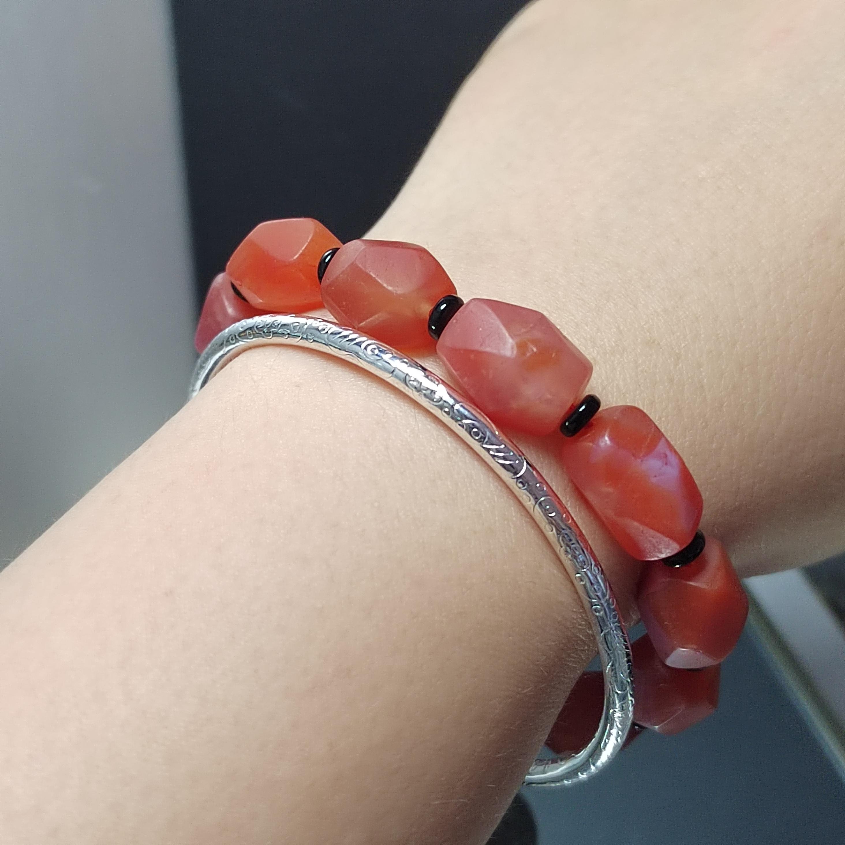 Certified Unique Yunna Baoshan Icy Red Orange Pink Nanhong Agate Cylinder - Rare Natural Design Hand-Cut with Special Uneven Style SL280