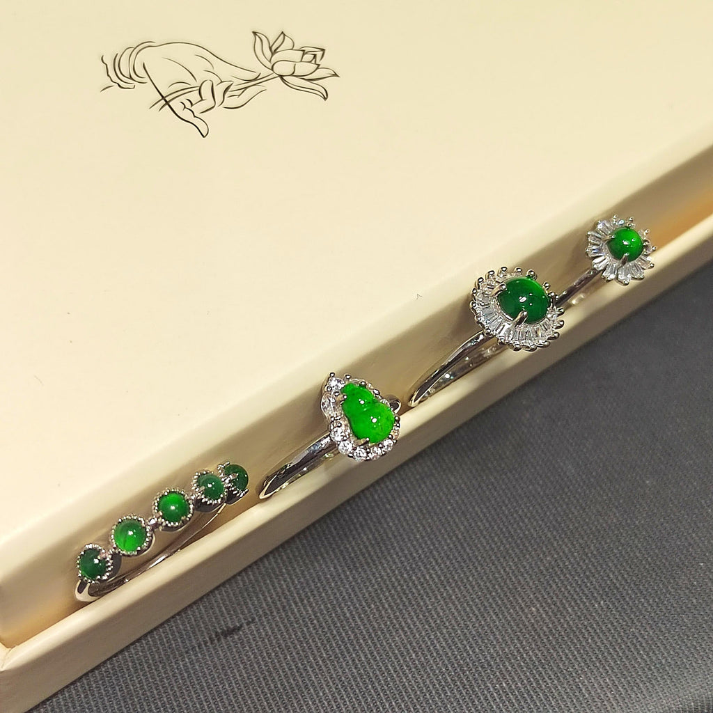 Certified 4 Difference Guatemala Natural Untreated Imperial Green Minimalist Rings Best Gift For Her| Birthday Gift| Mother Gift SL347
