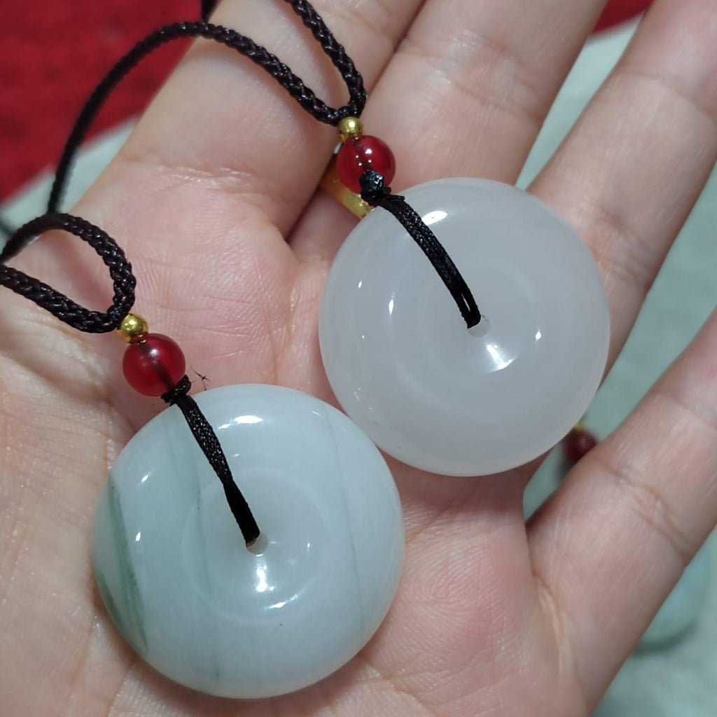 Green Aventurine Donut Pendant Necklace - Luxury Gemstone Prosperity Jewelry, Limited Gift Edition SL Precious