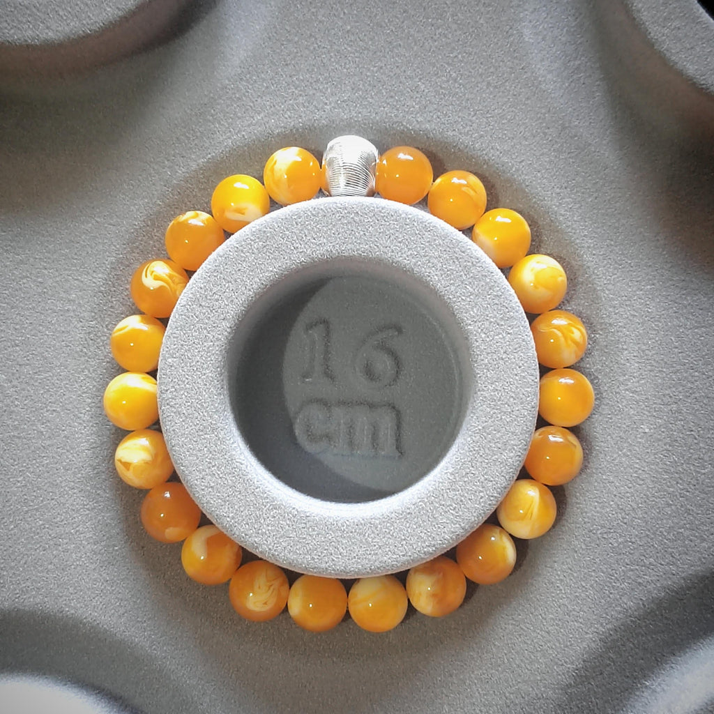 2pcs Set | Natural Russian Beeswax Amber Bead Bracelet & Necklace | Handmade Minimalist Jewelry SL329