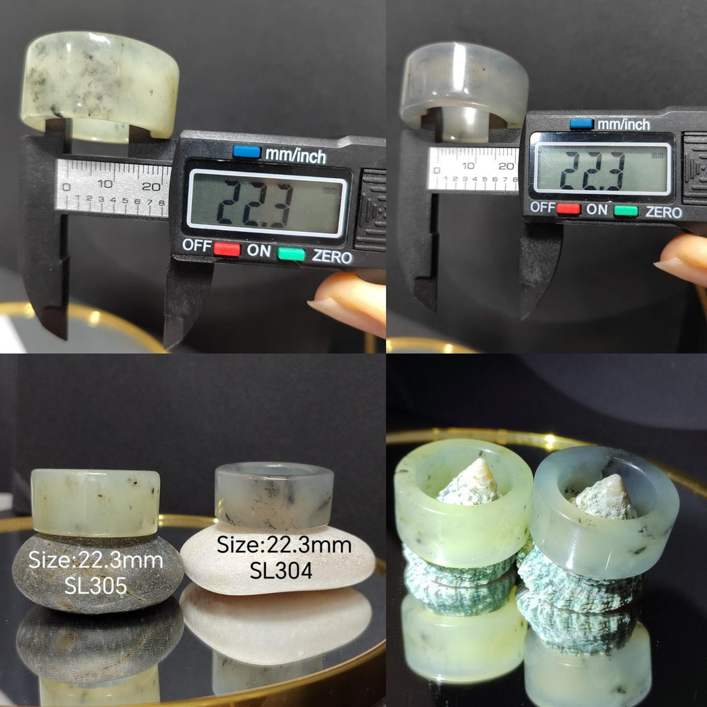 Natural China Xiuyu Jade Thumb Ring | Straight Cut | Two Designs SL304 SL305 SL Precious