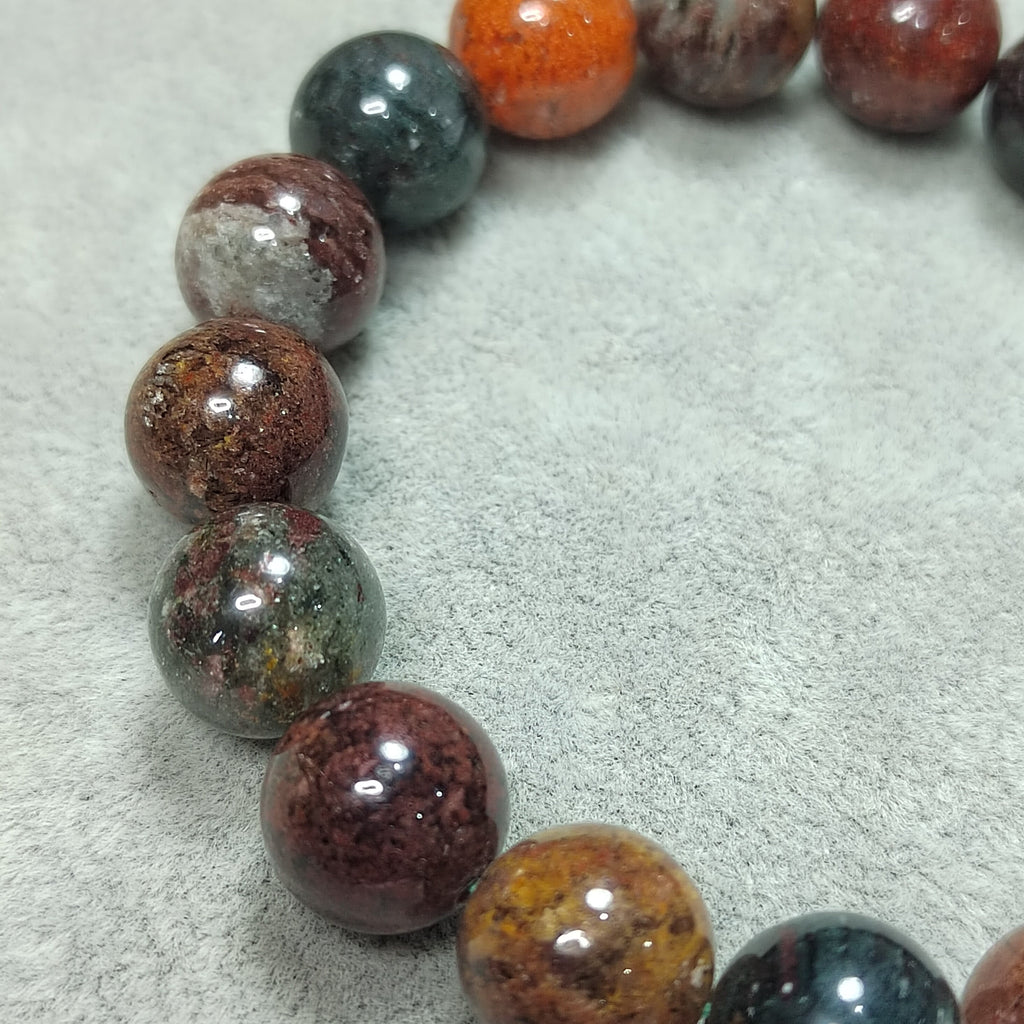 Natural Genuine Four Seasons Garden Phantom Quartz 12.5mm 17pcs Beads Bracelet SL101 - SL Precious