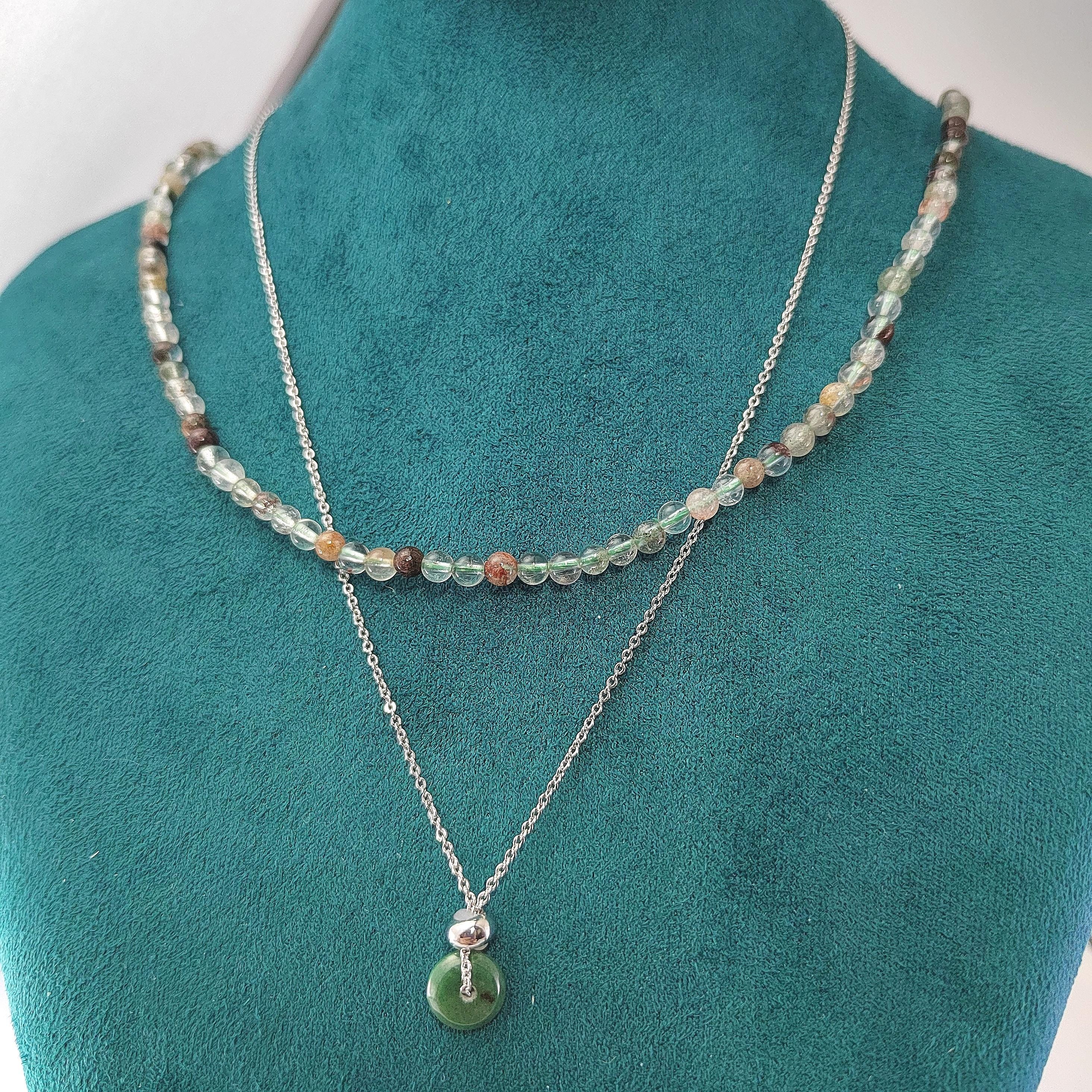 Adjustable Burmese Minimalist Natural Untreated Donut Jadeite Pendant Necklace 4 Options SL217A SL217B SL217C SL217D