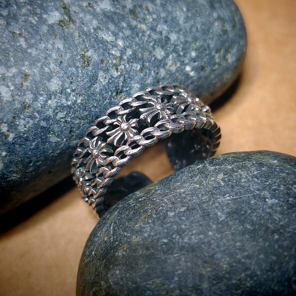 925 Sterling Silver Cross Men's & Women Adjustable Thai Trend Finishing Ring SL231