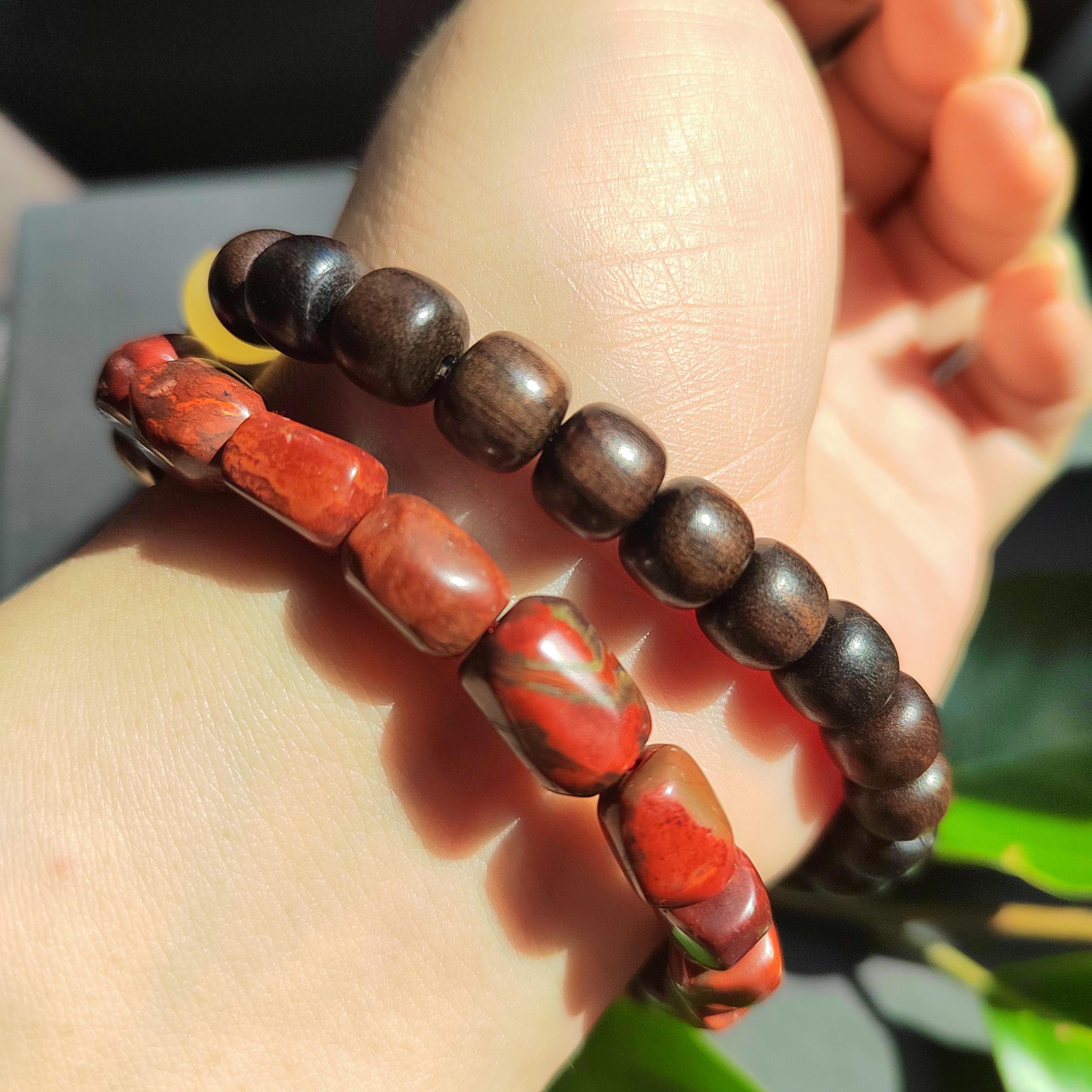 Certified Waxi Agate Bracelet Set | 2pcs Natural Uneven Cut Beads | A-Grade Stacking Design SL402 - SL Precious