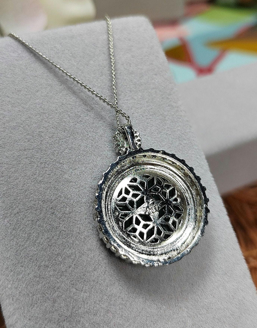 Women Minimalist Blue Water Round Natural Gemstone Guatemala Untreated A Grade Zirconia Jadeite Pendant Chain For Her SL066 - SL Precious
