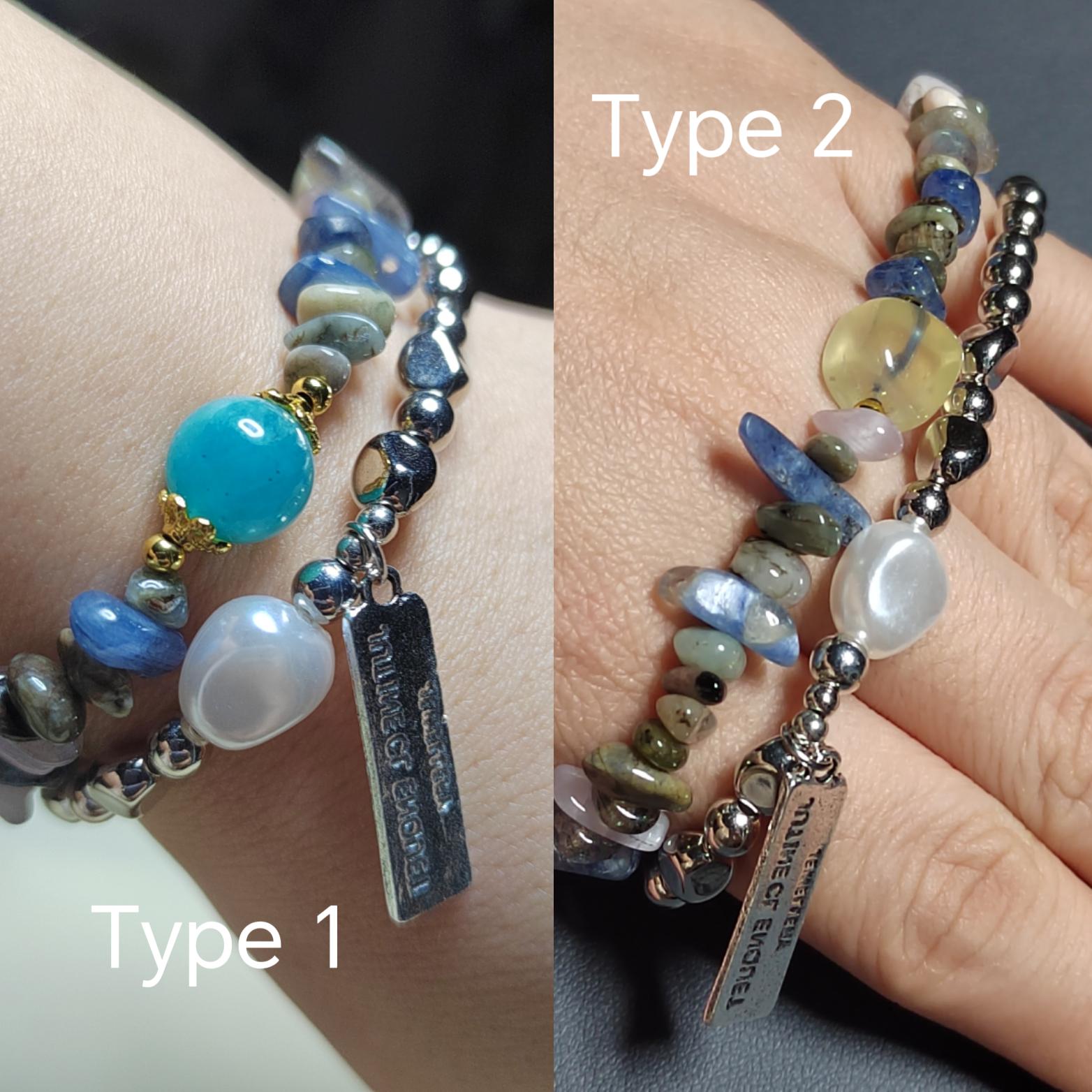 Natural Mix Colors Kunzite Bracelet | Uneven Beads Double-Layer Fashion with Silver Accents SL170 - SL Precious