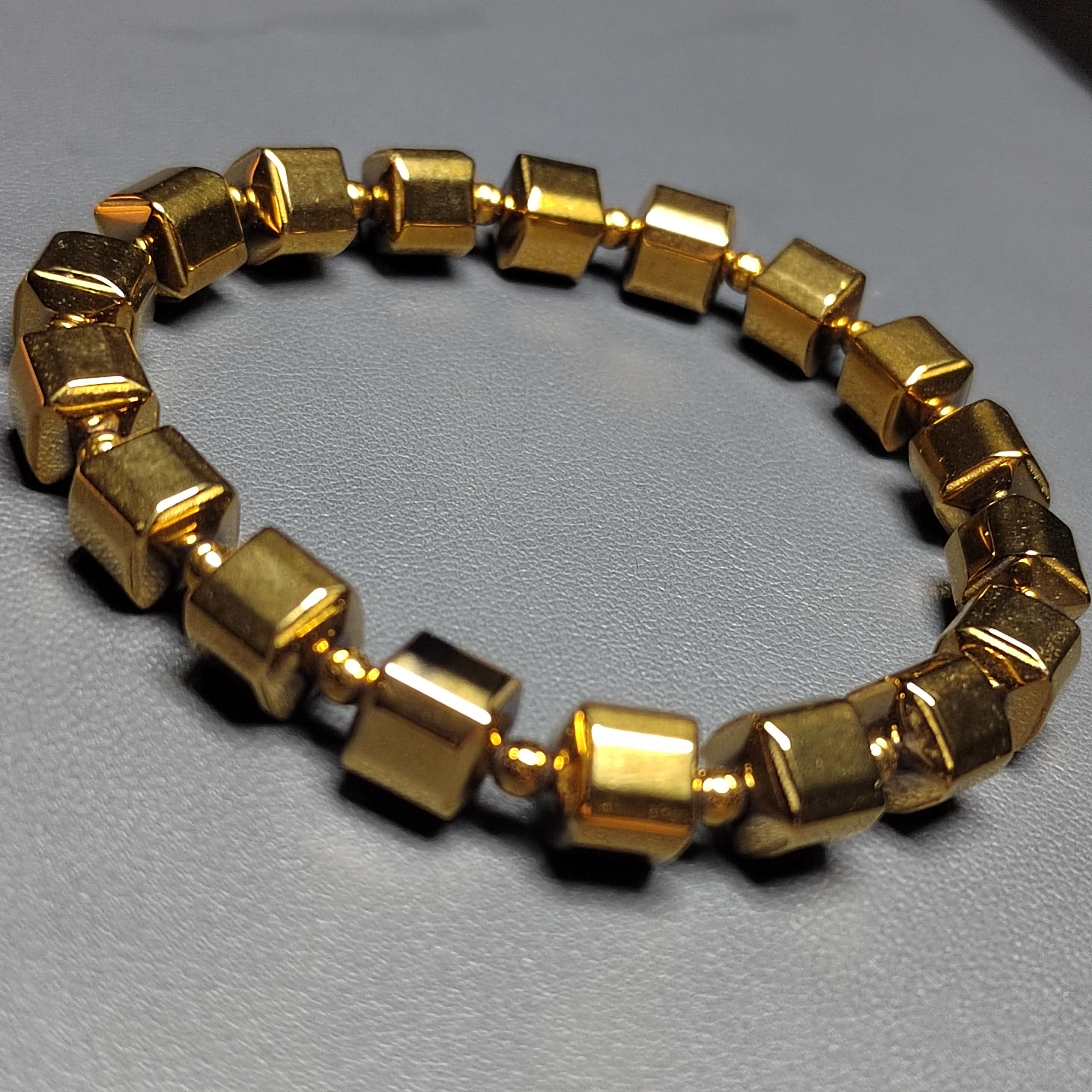 Pyrite Double Layer Bracelet Unisex Natural Cylinders Bead Mix & Match Fashion Beautiful Design 2 Stunning Option SL164 SL165 - SL Precious