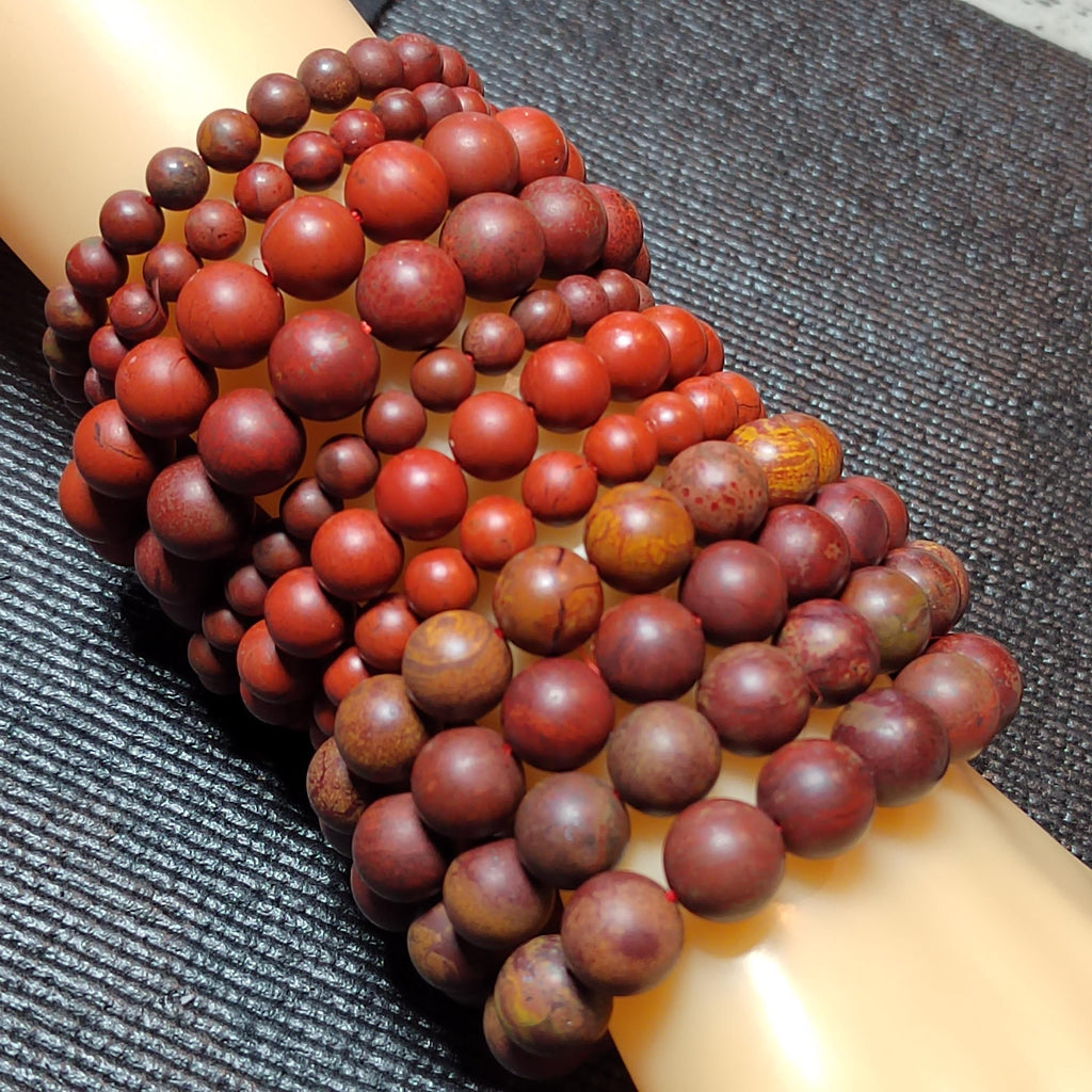 3pcs Set Aromatic Wood Bracelets with Wujia South Red Agate Accent |Ya Bai Thuja| Carved Cypress| Natural Aroma| Panwan Ready SL415