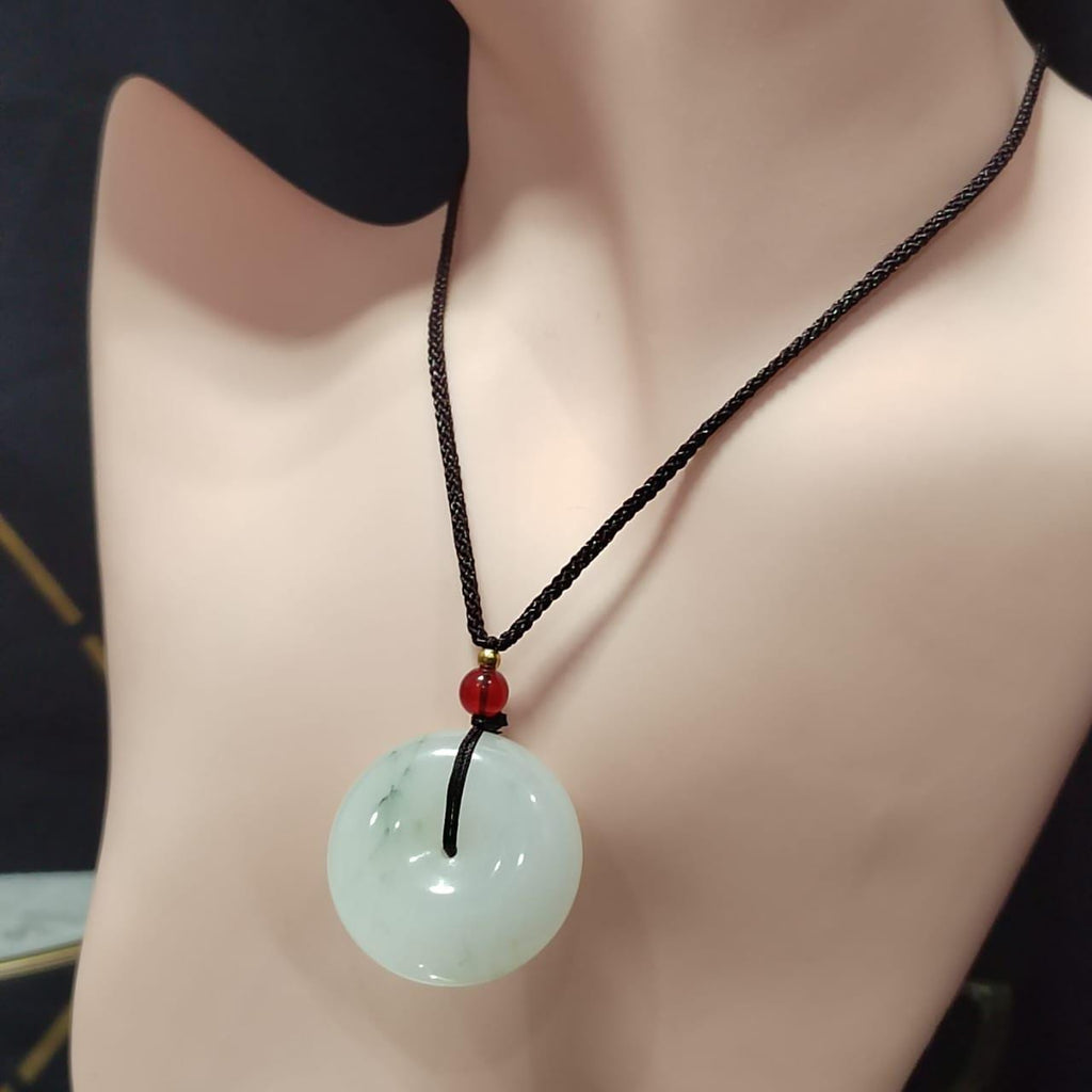 Green Aventurine Donut Pendant Necklace - Luxury Gemstone Prosperity Jewelry, Limited Gift Edition SL Precious