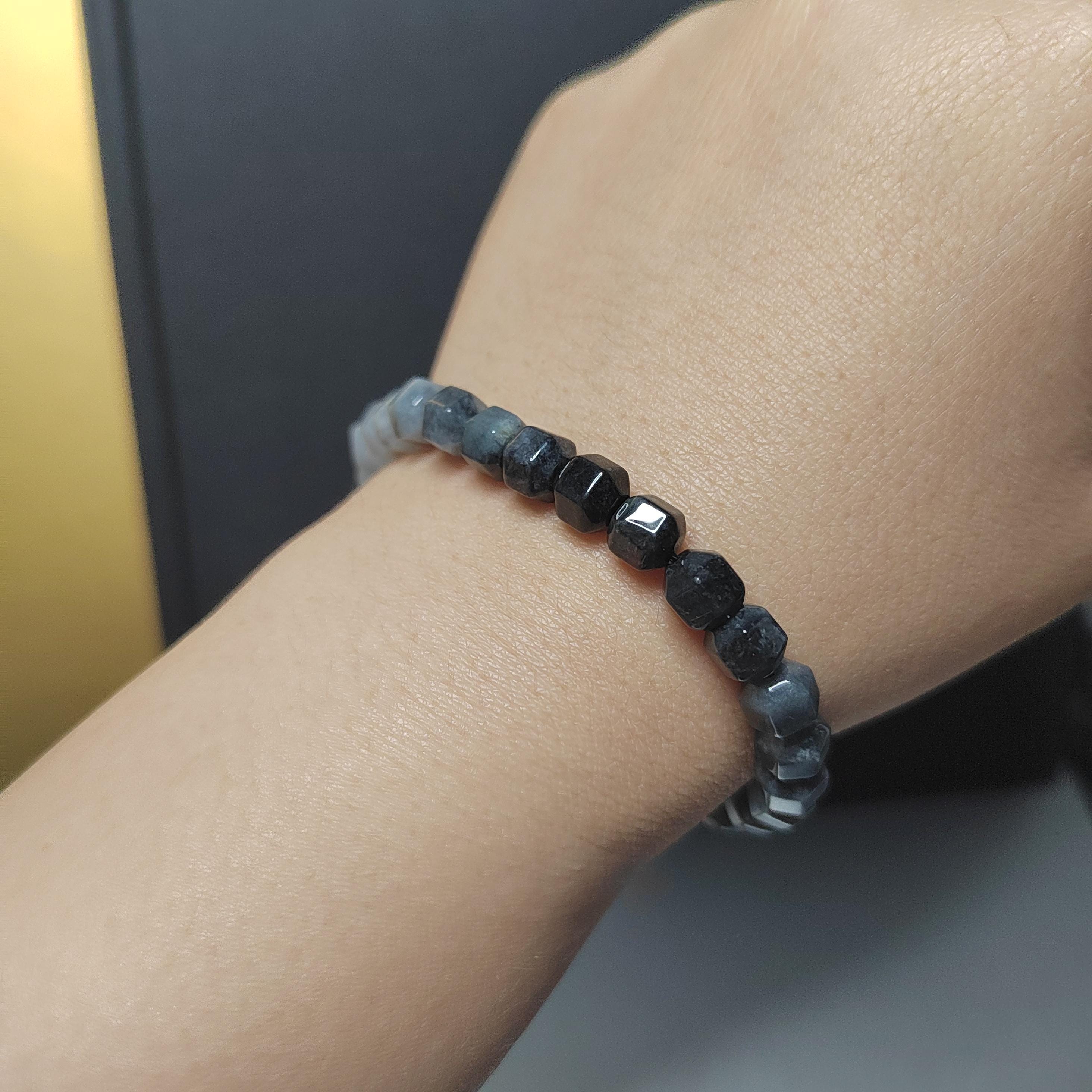 Certified Natural Untreated Burmese 4 Tones Wuji Six Surfaces Diamond Cut Bead Bracelet SL230 - SL Precious