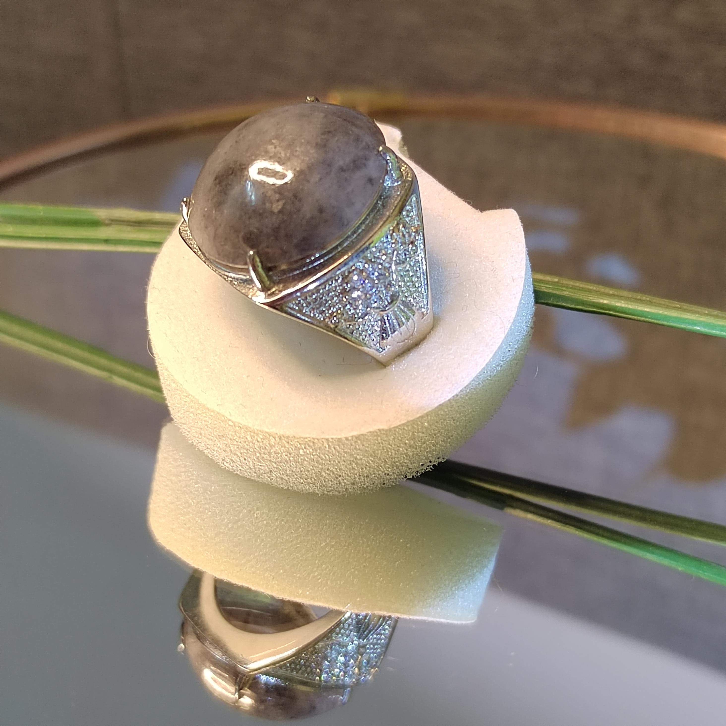 Certified A-Grade Natural Untreated Large Man Ring Burmese Black Wuji Jadeite 天然缅科鸟鸡翡翠 SL103B - SL Precious