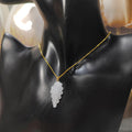 Burmese Natural A Grade White Jadeite Grapes Carved Gemstone with 18K Solid Yellow Gold Setting - Gifts for Her, SL025 - SL Precious