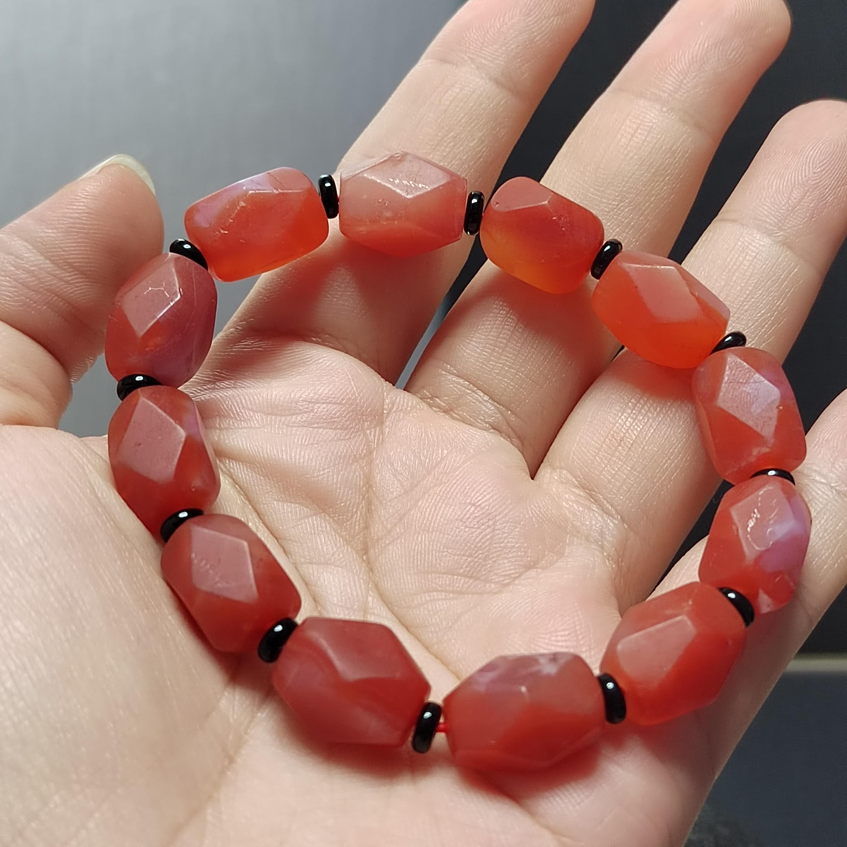 Certified Unique Yunna Baoshan Icy Red Orange Pink Nanhong Agate Cylinder - Rare Natural Design Hand-Cut with Special Uneven Style SL280