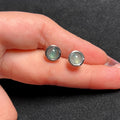 Certified A-Grade Natural Guatemala Imperial Green| Icy Blue Minimalist Round Jadeite S925 Silver Earring SL258X17Green SL258X18 Blue - SL Precious