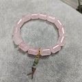 Beautiful Rose Quartz Beads Bracelet with Jadeite Chain SL103 - SL Precious