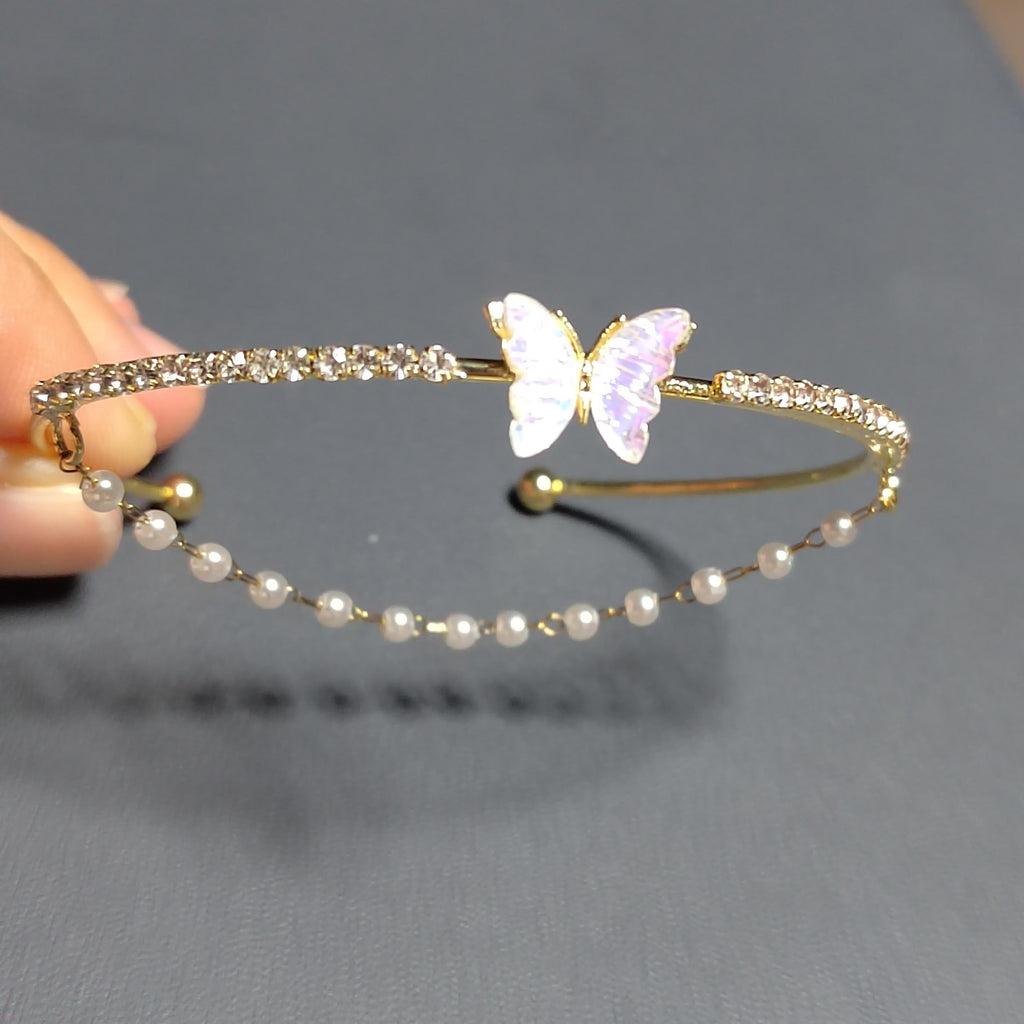 Natural Purple Amethyst Quartz Butterfly Cinnabar Layer Bead Bracelet Mix & Match SL167 - SL Precious