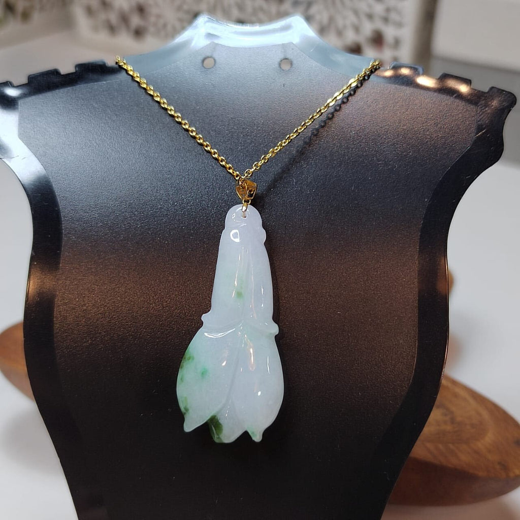 Luxurious A-Grade Gemstone Jadeite Pendant in Yellow Gold Setting for Special Occasions SL8013 - SL Precious