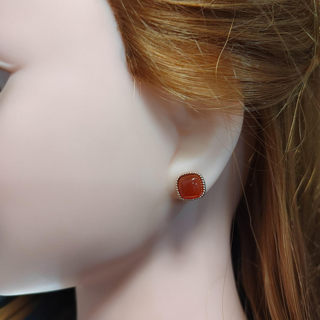 Certified Natural Southern Baoshan Nanhong Icy Top Quality Agate 3pcs Set Earrings -Ring -Pendant/Chain 18k Rose Gold Plated S925 SL358