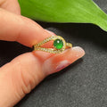 Certified Natural Guatemala Imperial Green Jadeite Minimalist Ring SL377x39 SL Precious
