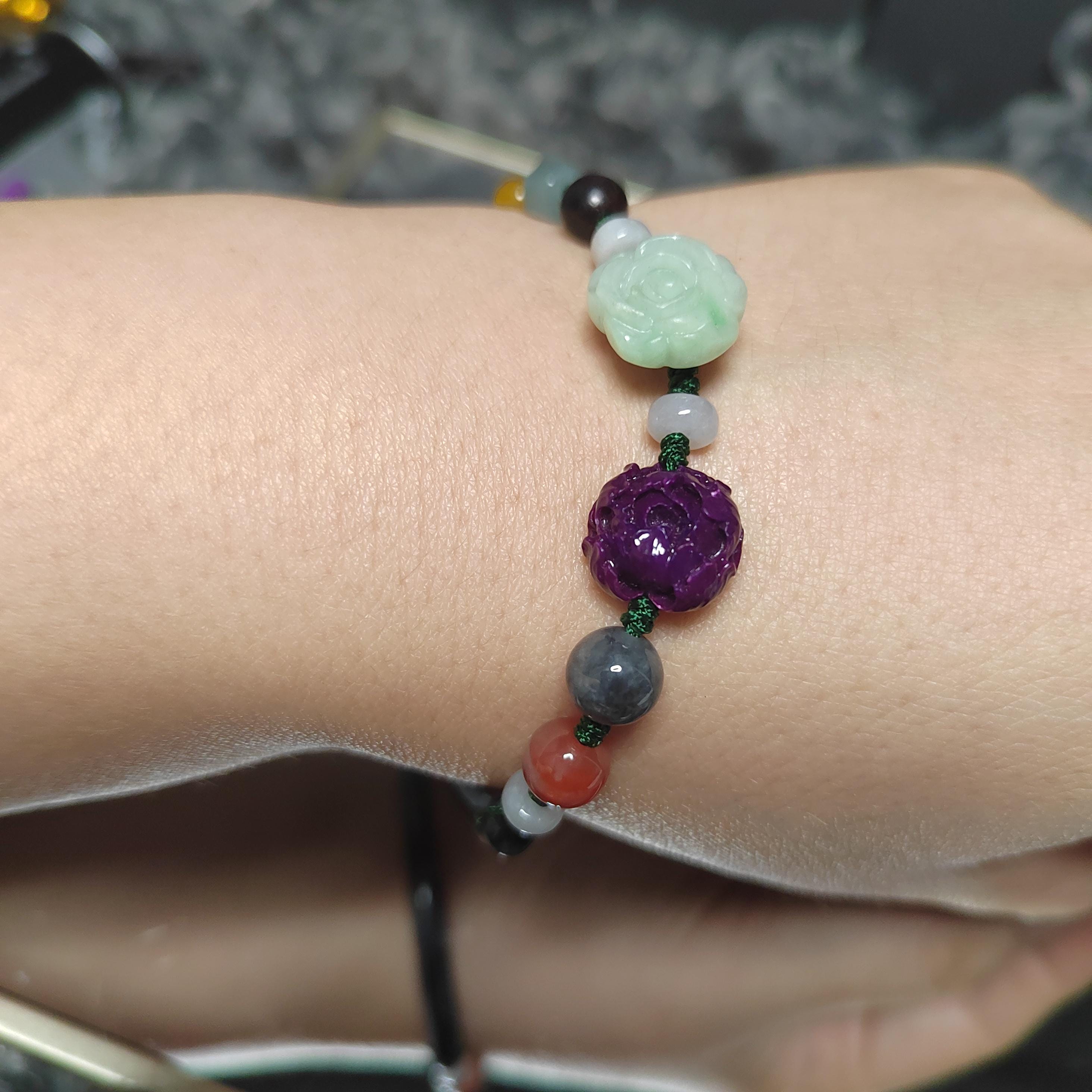 Certified A-Grade Natural Untreated Burmese Wuji Black Grey Half Bangle Bracelet | Nanhong Agate & Wax Amber Handmade Design SL289