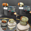 Natural China Xiuyu Jade Thumb Ring | Round Cut Oil Painting Design | Yellow Brown | Two Designs SL302 SL303 SL Precious