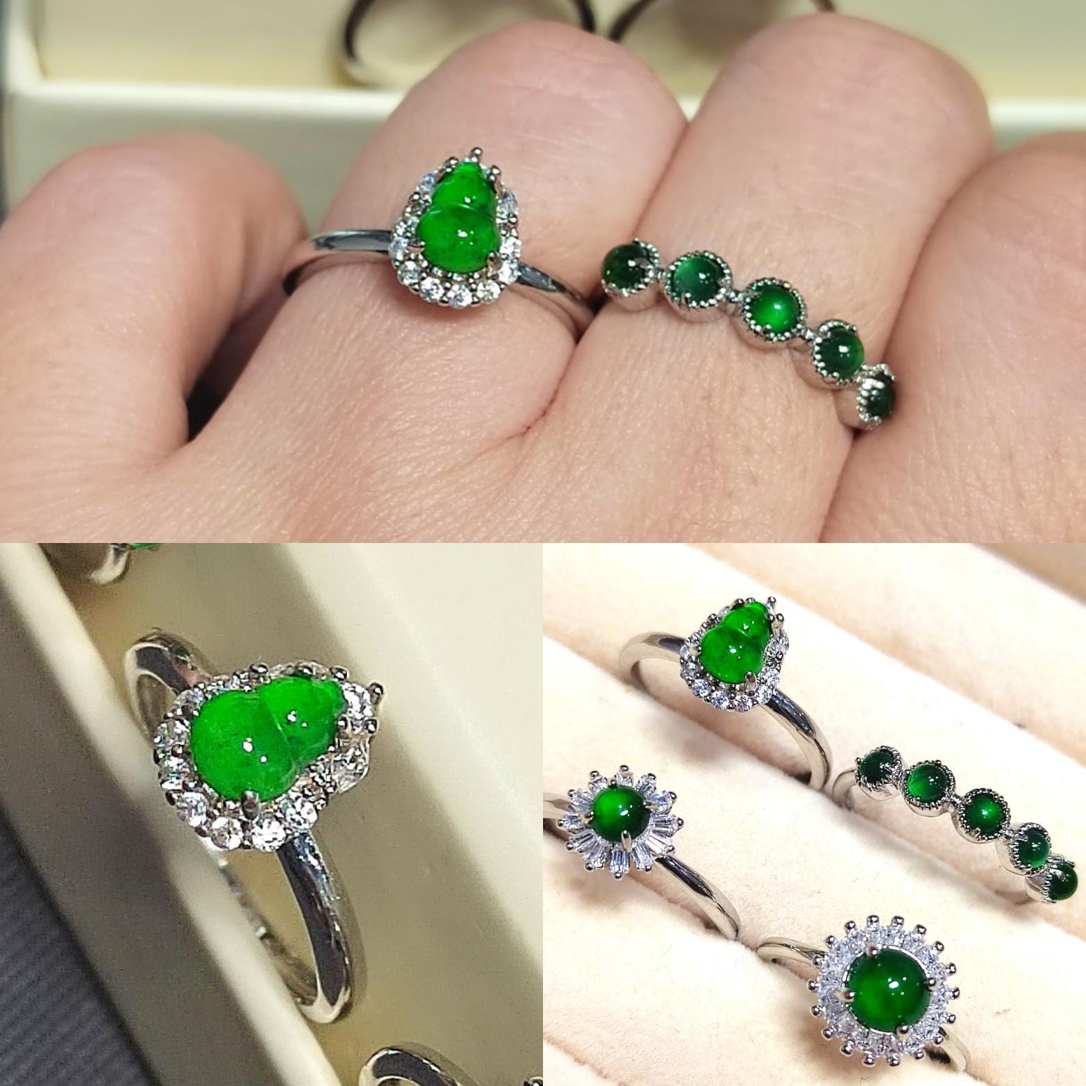 Certified 4 Difference Guatemala Natural Untreated Imperial Green Minimalist Rings Best Gift For Her| Birthday Gift| Mother Gift SL347 - SL Precious