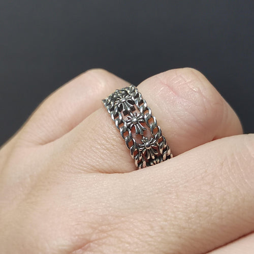 925 Sterling Silver Cross Men's & Women Adjustable Thai Trend Finishing Ring SL231 - SL Precious