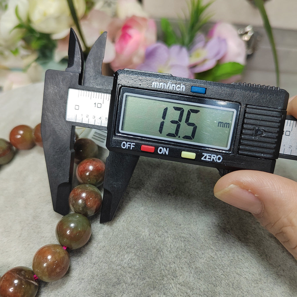 Natural Untreated Beautiful Mix Colors Burmese Rare Red Green Jadeite 16pcs Beads Bracelet SL102 - SL Precious