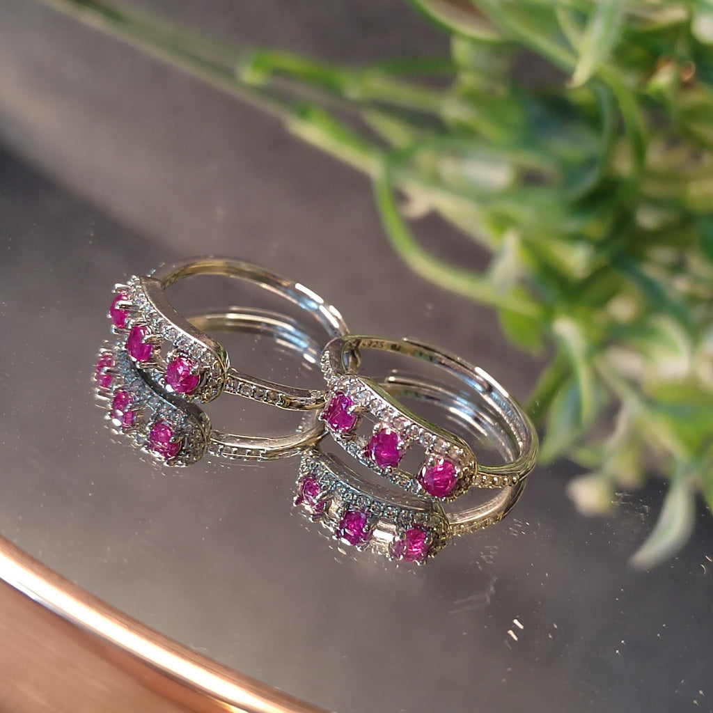 Certified Untreated Natural Burmese Mogok Pink Sapphire Zircon Accents S925 Ring Minimalist Jewelry Best Friend Gift SL136