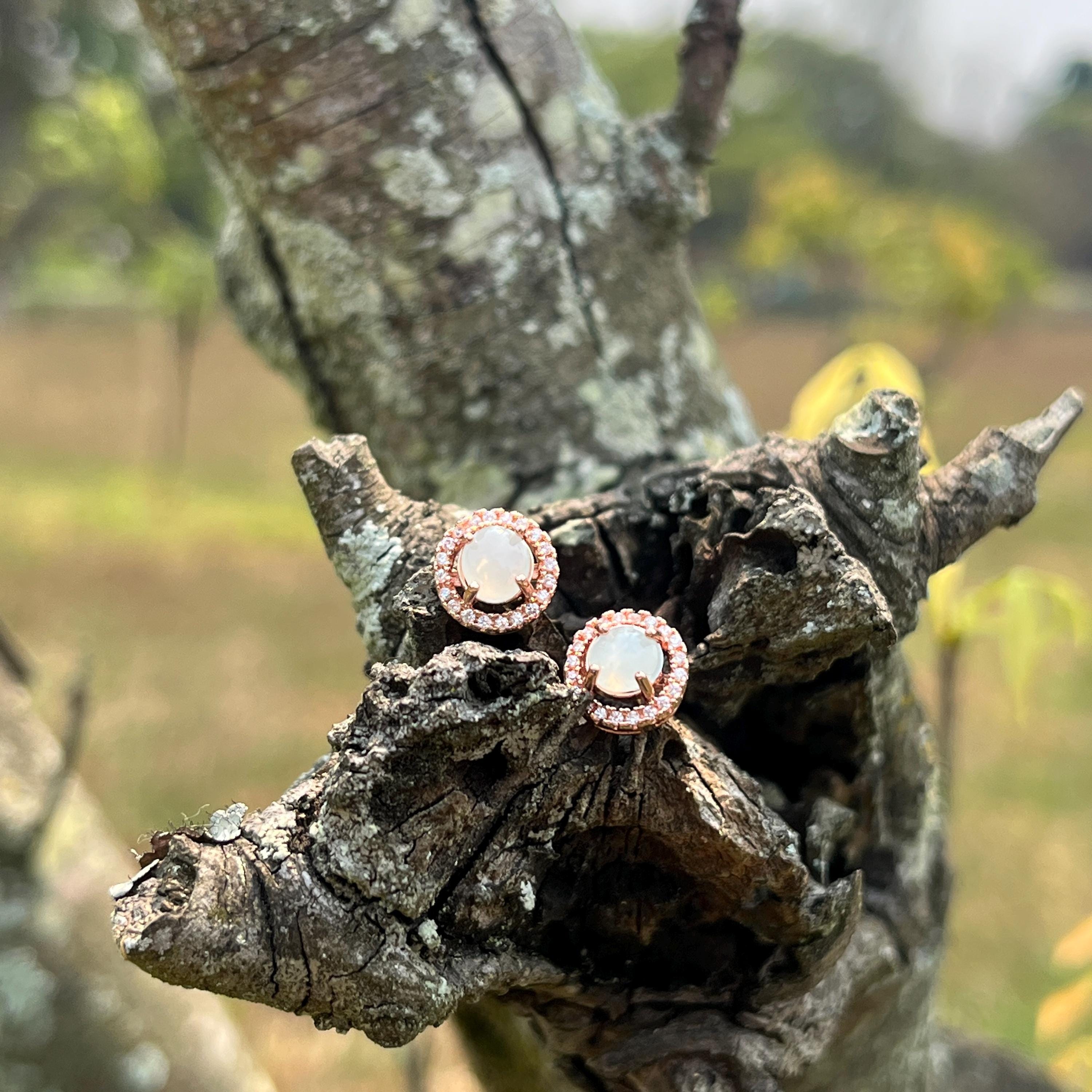 Certified Burmese A-Grade 4 Colors Icy White| Yellow| Apple Green| Red Jadeite Earrings 18k Rose Gold Plated on S925 Sterling Silver SL348 - SL Precious