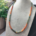 Certified Burmese Jadeite Red-Yellow-Green 14k Plated Natural A Grade Bead 2 Ways Bracelet/Necklace Design SL354 SL Precious