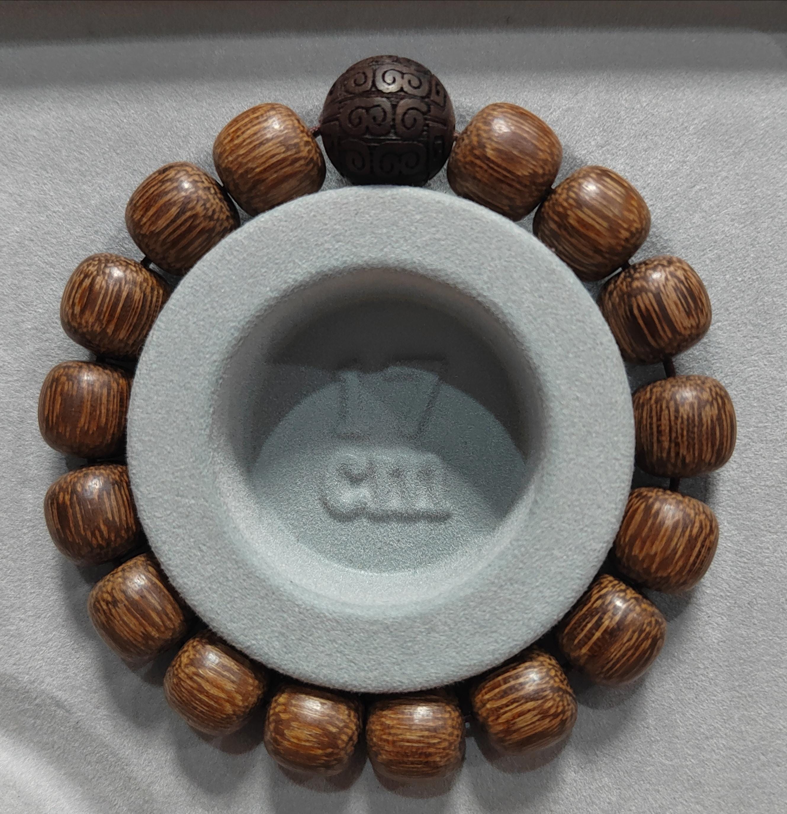 Certified A-Grade Natural Southern Sichuan Liangshan Waxi Uneven Cut Beads m| Raw Skin/Shape| Free Agarwood Bead Bracelet 2pcs Set SL383