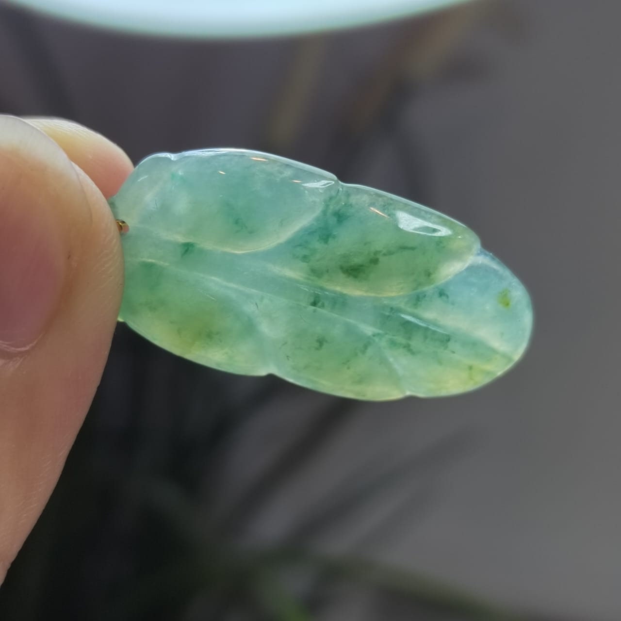 Certified A-Grade Gemstone Natural Green Yellow With Yellow Leaf Jadeite 18K Gold Setting For Her Gifts SL8019 - SL Precious