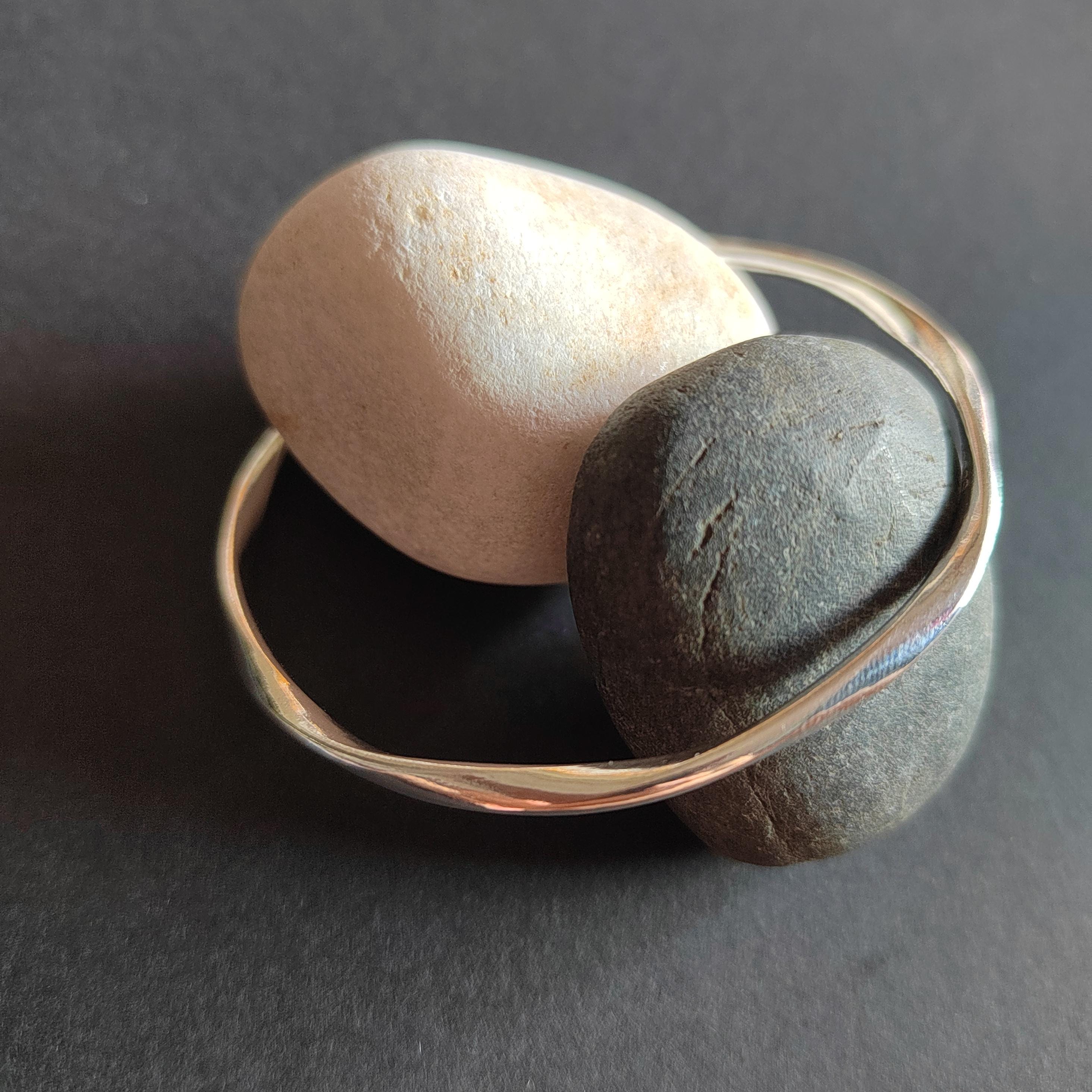 S9999 Silver Filled Vermeil Twist Wave Cuff Bangle | Elegant Design | Perfect Gift | SL339
