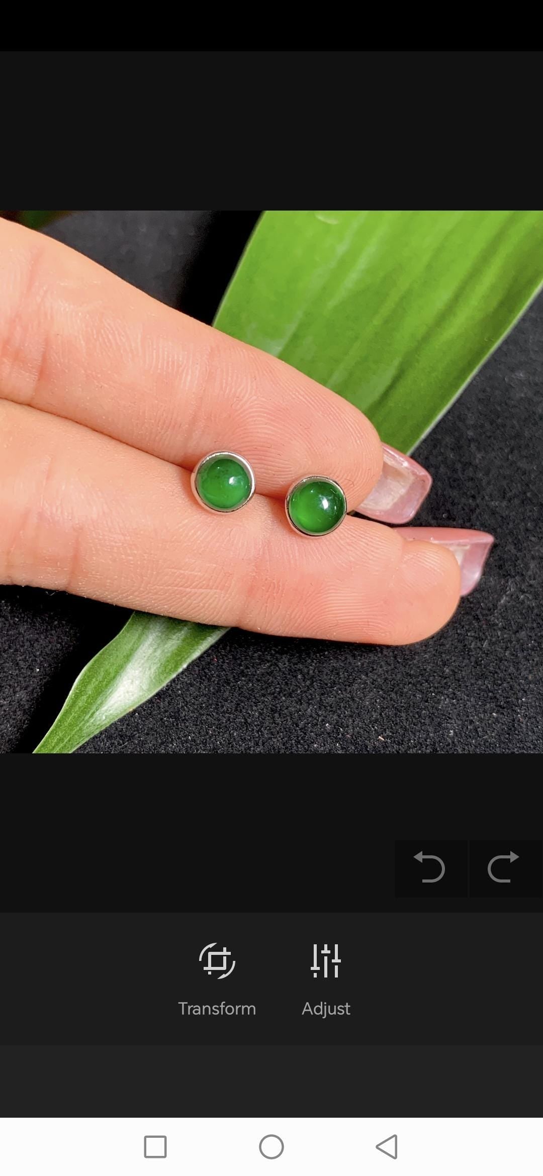 Certified A-Grade Natural Guatemala Imperial Green| Icy Blue Minimalist Round Jadeite S925 Silver Earring SL258X17Green SL258X18 Blue