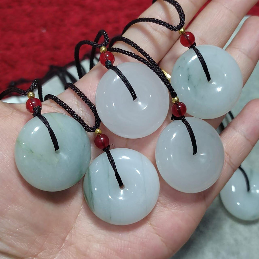 Green Aventurine Donut Pendant Necklace - Luxury Gemstone Prosperity Jewelry, Limited Gift Edition SL Precious
