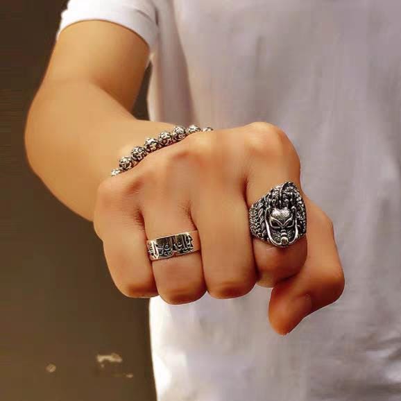 Large 925 Sterling Silver Dragon Ring | Red Zircon Accent | Thai Trend Design SL232 - SL Precious