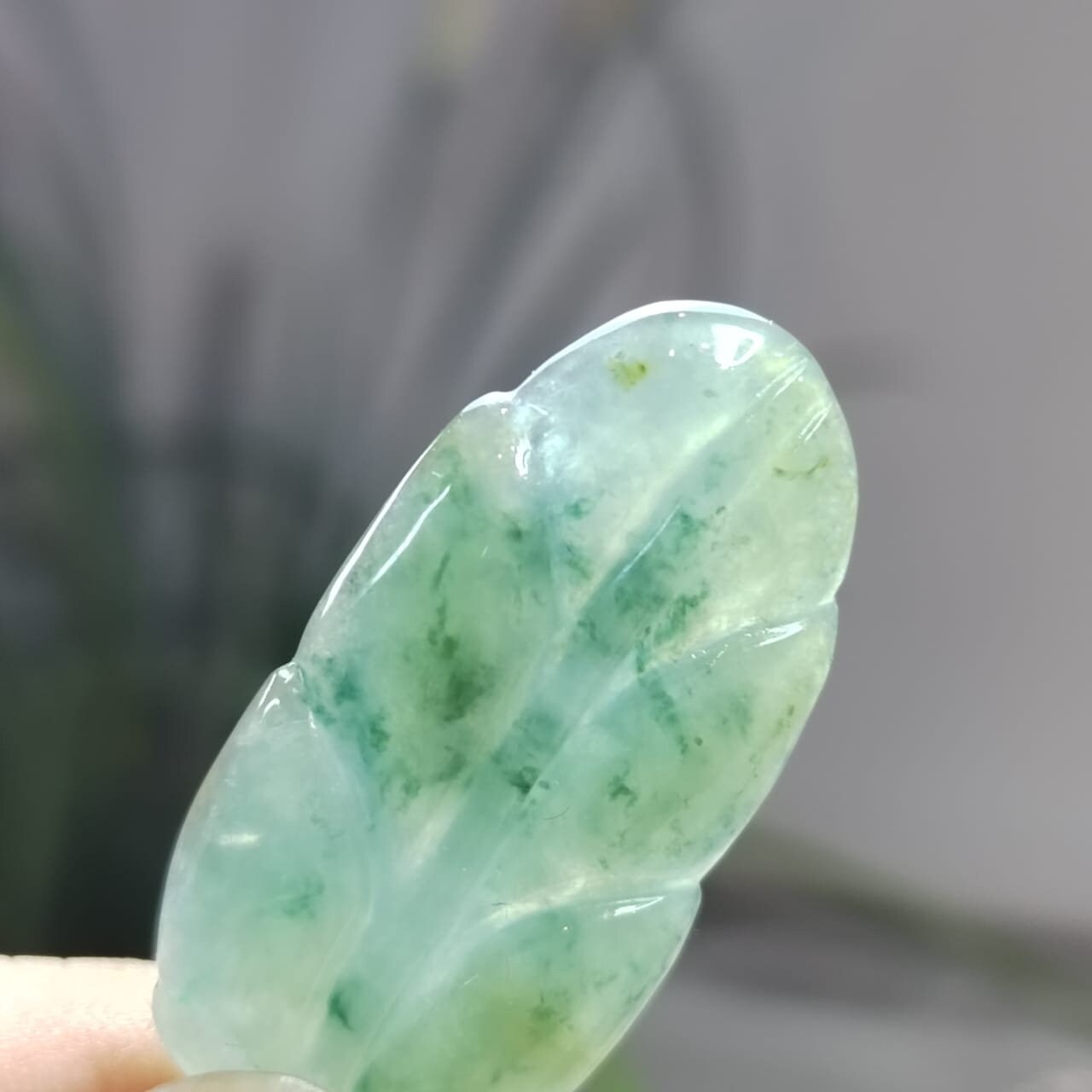 Certified A-Grade Gemstone Natural Green Yellow With Yellow Leaf Jadeite 18K Gold Setting For Her Gifts SL8019