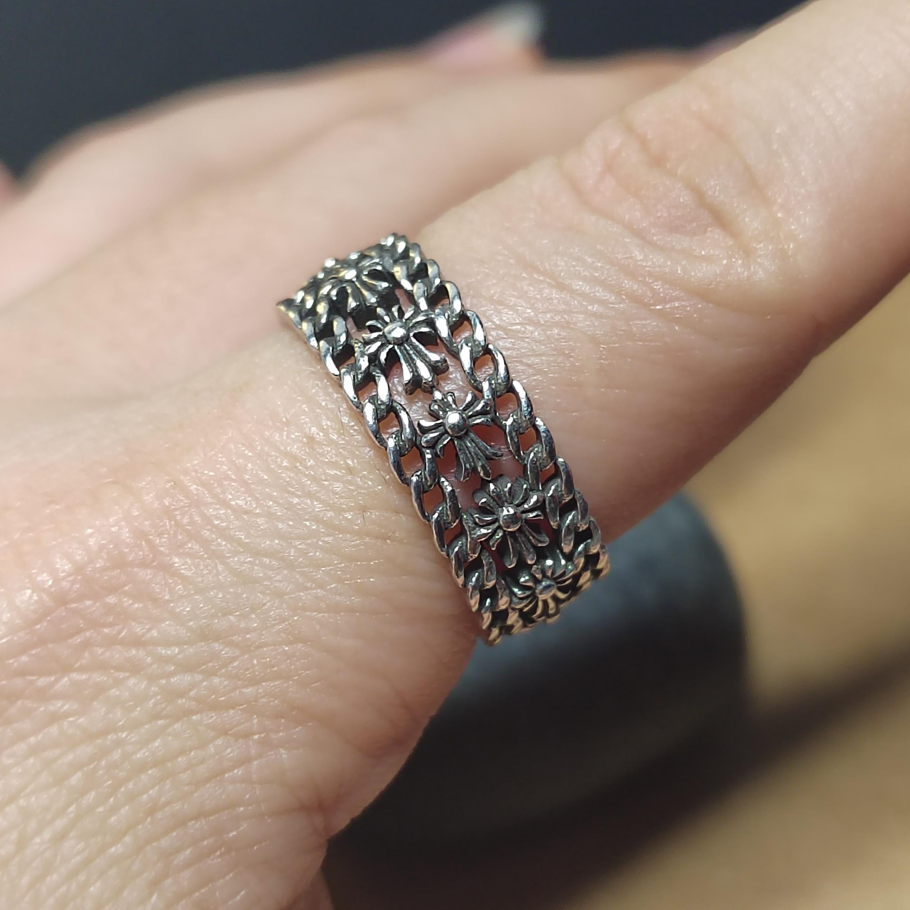 925 Sterling Silver Cross Men's & Women Adjustable Thai Trend Finishing Ring SL231