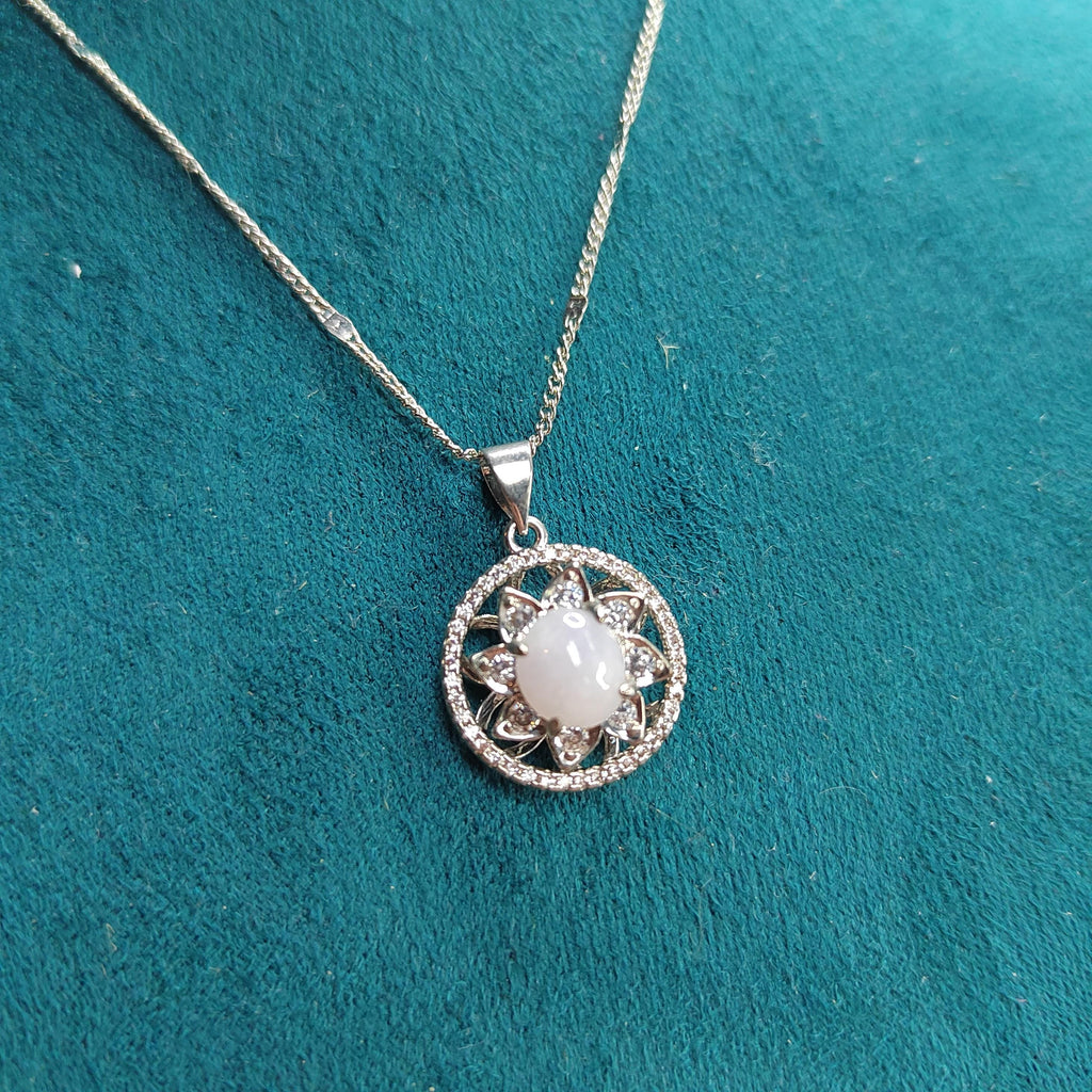 Lucky Spin Purple Natural Burmese Untreated Zirconia Stone Jadeite Pendant SL072 - SL Precious