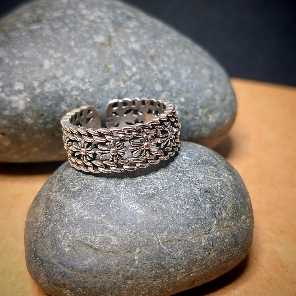 925 Sterling Silver Cross Men's & Women Adjustable Thai Trend Finishing Ring SL231