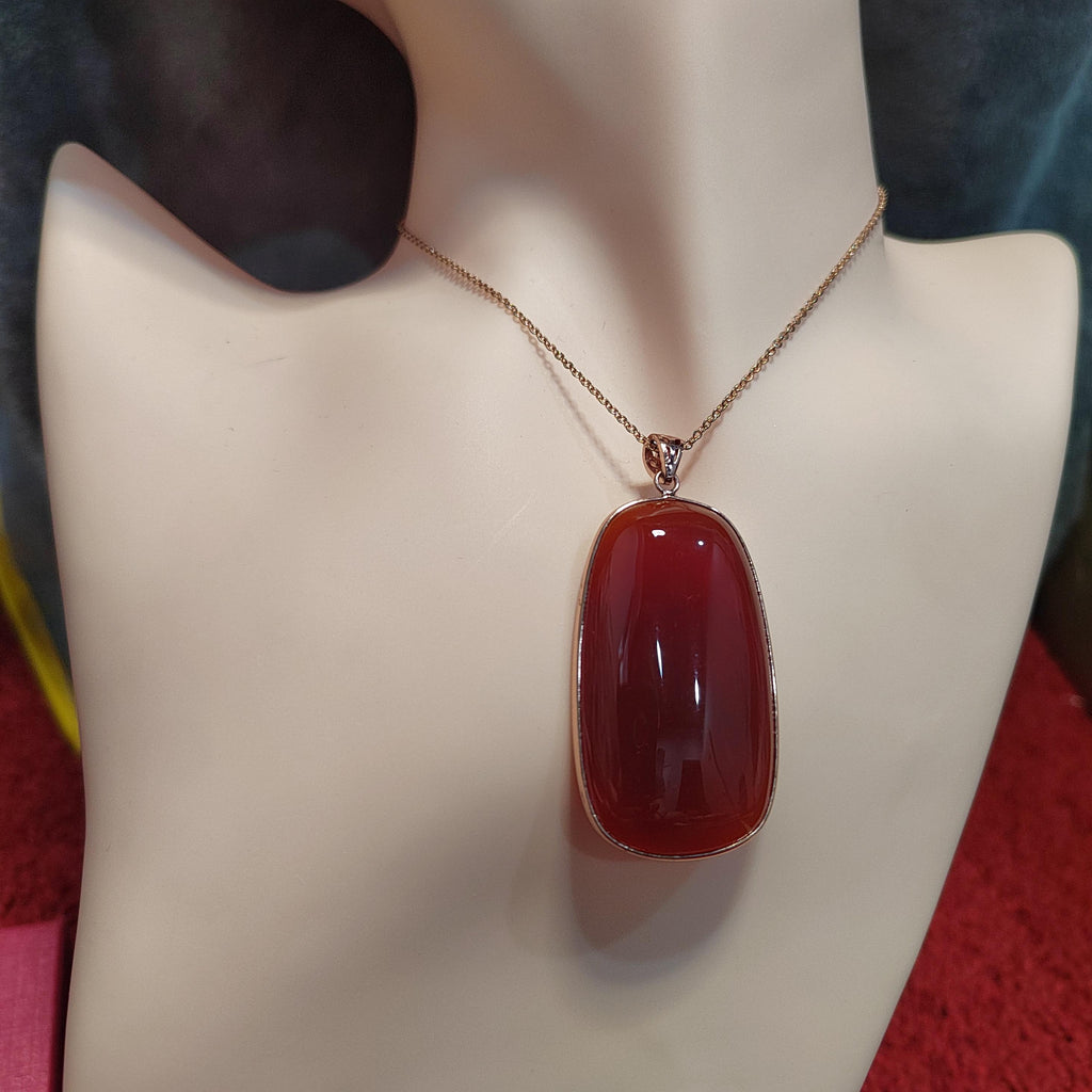 Certified Natural Southern Baoshan Nanhong Icy Top Quality Agate 3pcs Set Earrings -Ring -Pendant/Chain 18k Rose Gold Plated S925 SL358