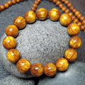 Rare Golden Sea Willow Bracelet 13.4mm | 15pcs | Natural Ocean Coral Gem | 天然金海柳手串 | SL124 - SL Precious