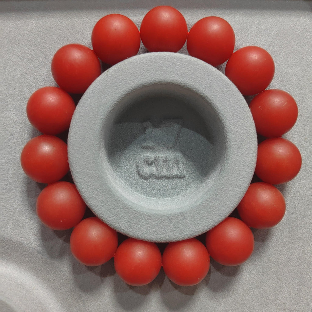 Certified A-Grade Natural Yunnan Baoshan Xishan Yangliu Jinhong Beads Nanhong Agate Matte Surfaces Beads Bracelet 14-14.2mm SL401