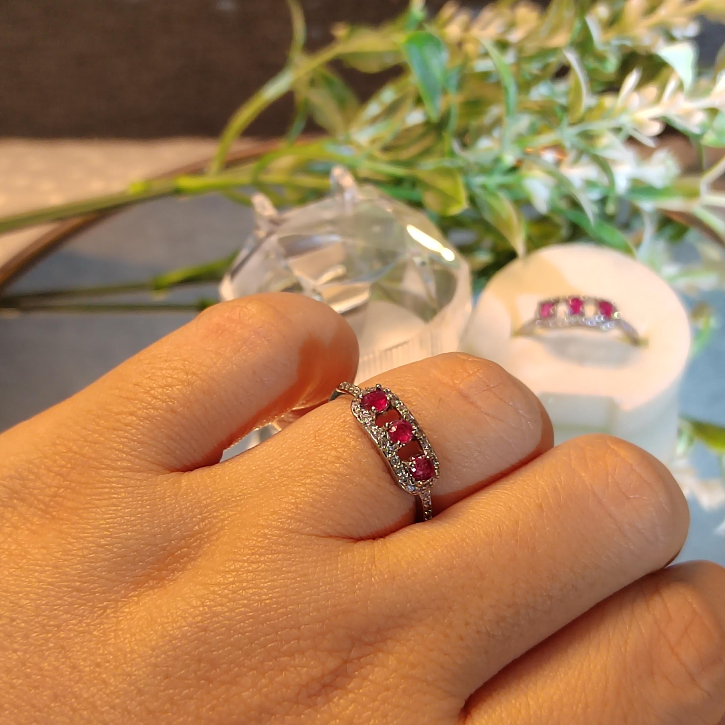 Certified Untreated Natural Burmese Mogok Pink Sapphire Zircon Accents S925 Ring Minimalist Jewelry Best Friend Gift SL136