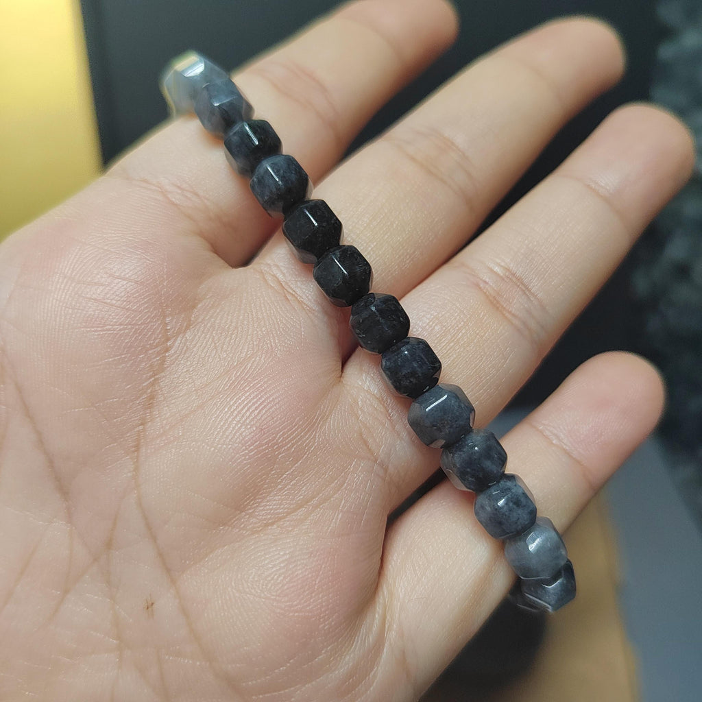 Certified Natural Untreated Burmese 4 Tones Wuji Six Surfaces Diamond Cut Bead Bracelet SL230 - SL Precious
