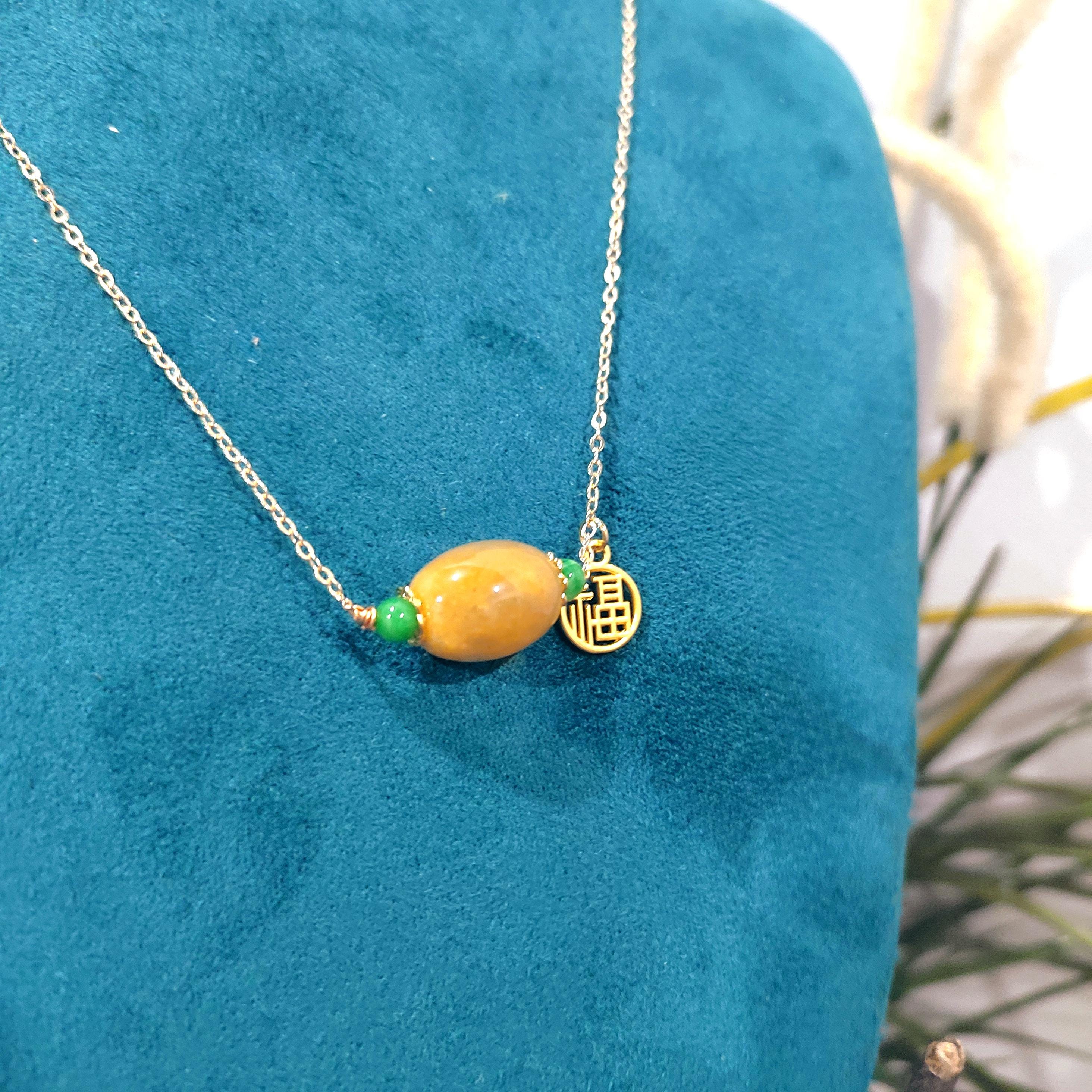 Certified Natural Untreated Burmese Icy Yellow Barrel Pendant Bead With 14k Gold Fill Necklace Jadeite SL366