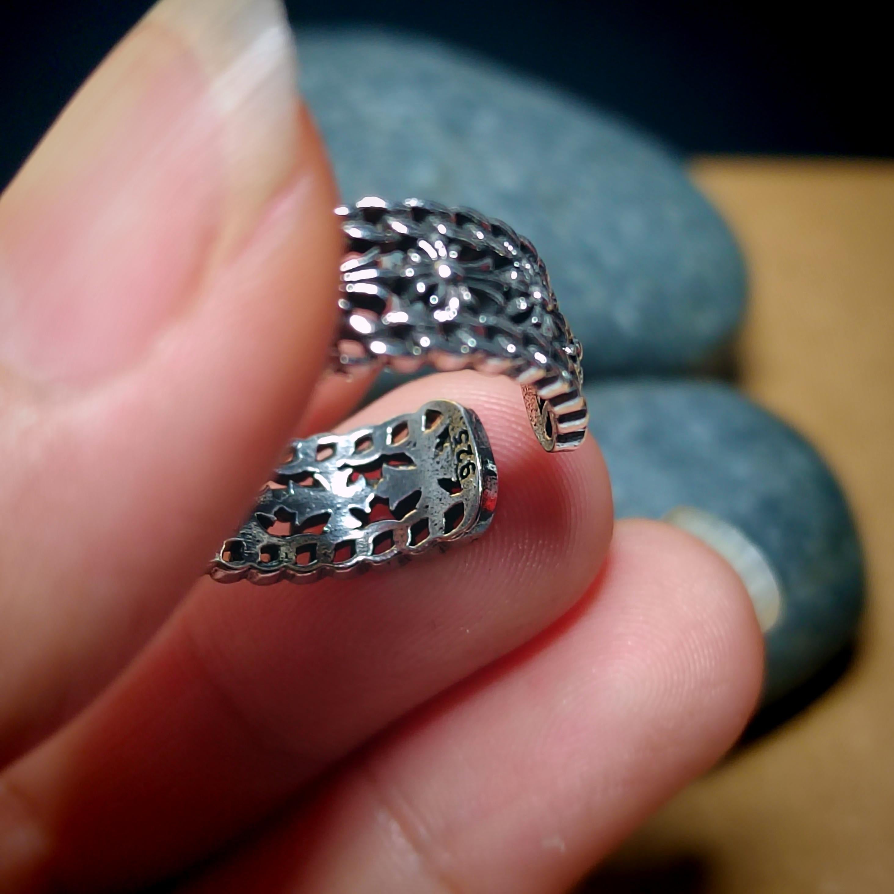 925 Sterling Silver Cross Men's & Women Adjustable Thai Trend Finishing Ring SL231